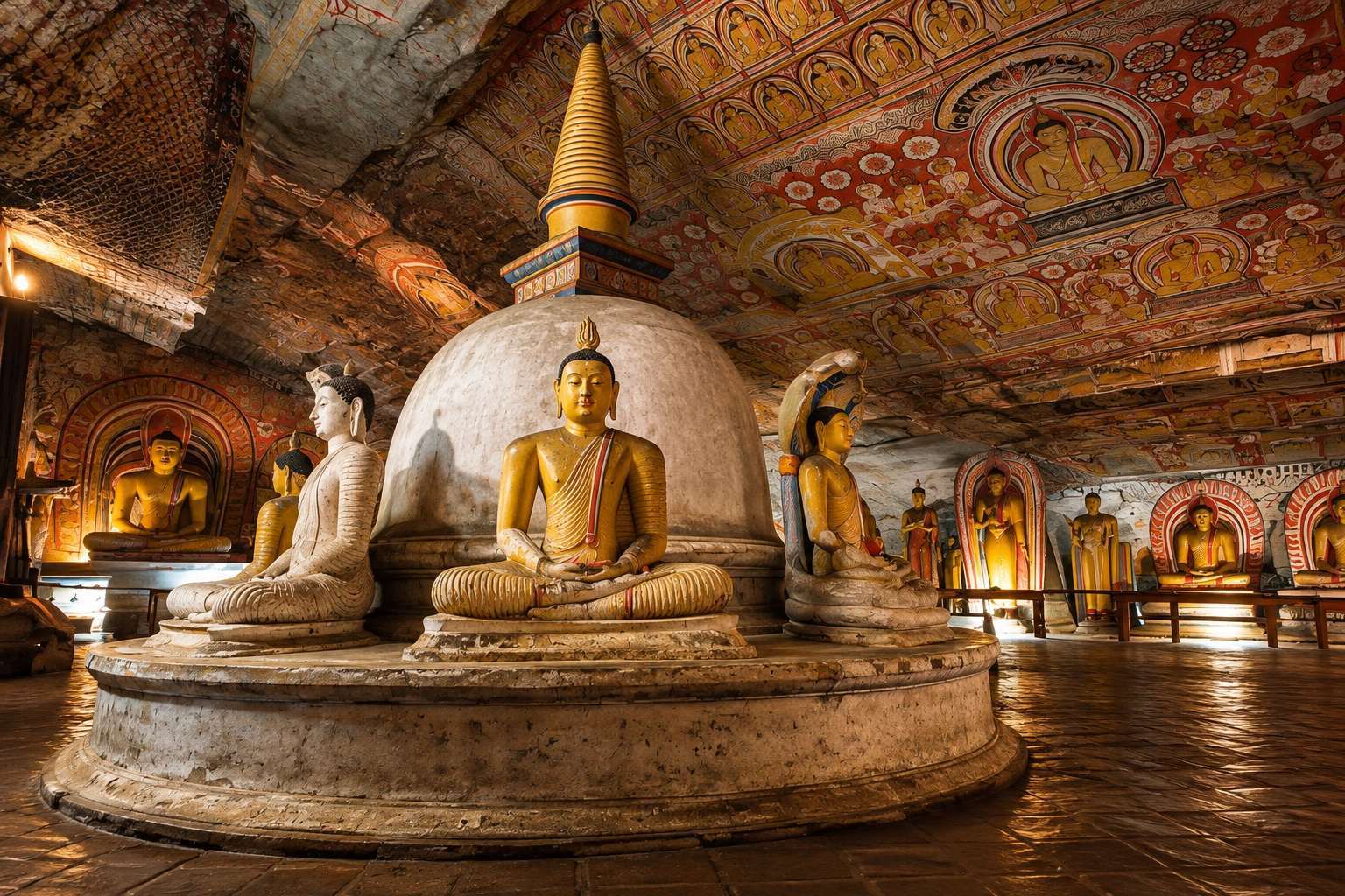 Dambulla Cave Temple complex carved into the rock
