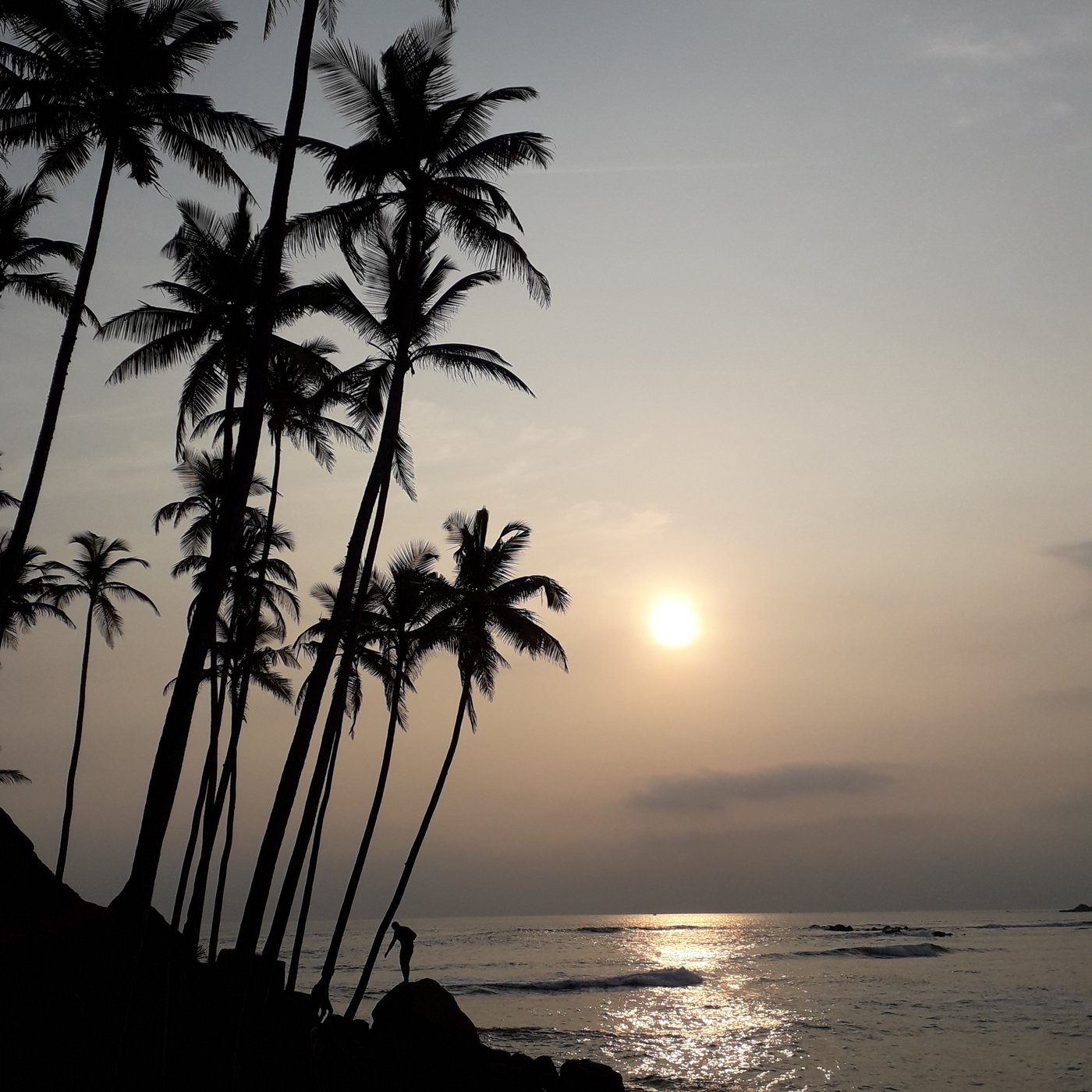 Evening light over Mirissa Beach